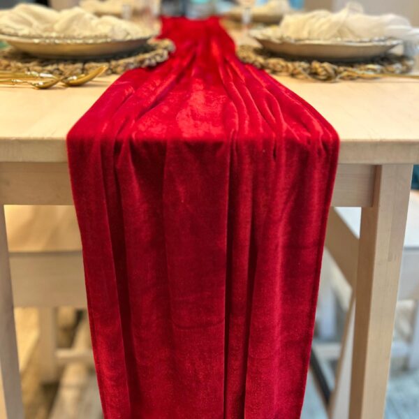 Elegant Classic Velvet tablecloth Red